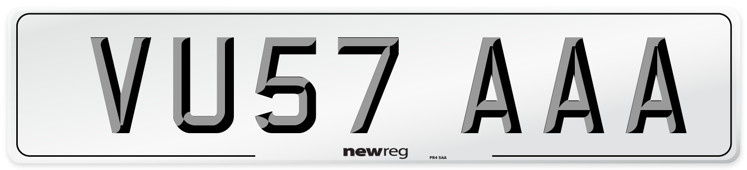 VU57 AAA Number Plate from New Reg